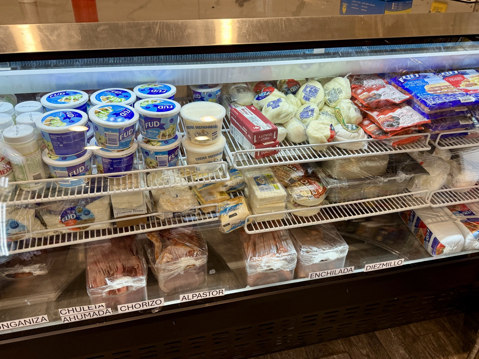 The bakery pastry case